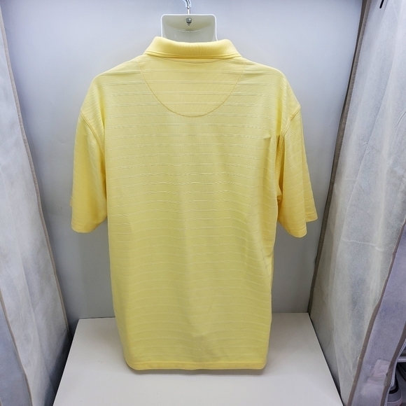 PGA Tour Men's XL Yellow Golf Polo Textured Soft Sport Short Sleeve Shirt - Picture 10 of 11